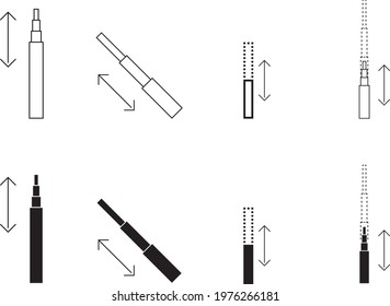 Adjustable length icon , Adjustable stem  , vector illustration