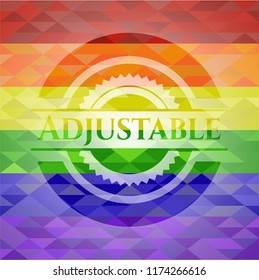 Adjustable lgbt colors emblem 