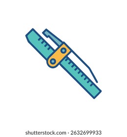 Adjustable measuring tool vector icon with White Background