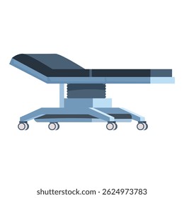 Mesa de exame médico ajustável, cama de hospital, equipamento cirúrgico, conceito de saúde