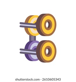 Adjustable Olympic Lifting Fractional Plates Icon. Design of Fitness and Gym Icons.