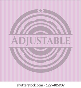 Adjustable pink emblem