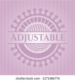 Adjustable pink emblem. Retro