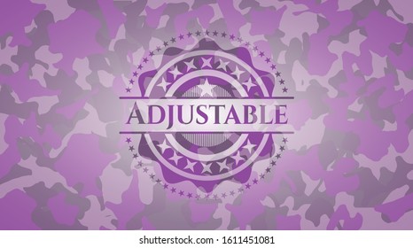 Adjustable pink on camo texture. Vector Illustration. Detailed.