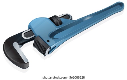 Adjustable Pipe Wrench - Illustration