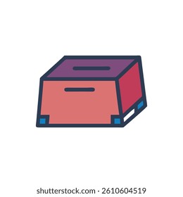 Adjustable Plyo Jump Box Icon. Design of Fitness and Gym Icons.