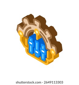 configurações ajustáveis ícone isométrico vetor. sinal de configurações ajustáveis. ilustração de símbolo isolado