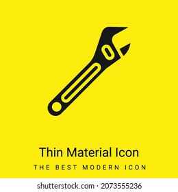 Adjustable Spanner minimal bright yellow material icon