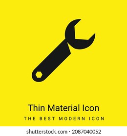 Adjustable Spanner minimal bright yellow material icon