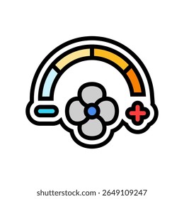 adjustable speed settings color icon vector. adjustable speed settings sign. isolated symbol illustration