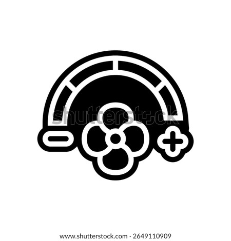 adjustable speed settings glyph icon vector. adjustable speed settings sign. isolated symbol illustration