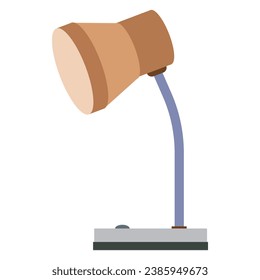 Adjustable table lamp in colors and vector.