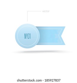 Adjustable vector design. Blue badge