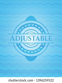 Adjustable water wave badge. Vector Illustration. Detailed.