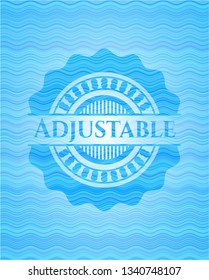 Adjustable water wave representation style emblem.