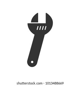Adjustable wrench black icon