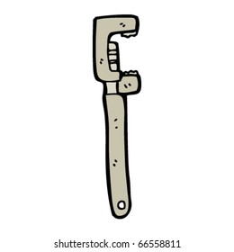 caricatura de llave ajustable