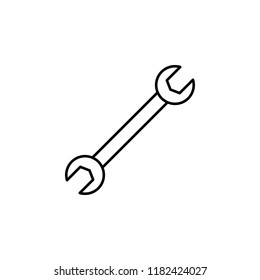 adjustable wrench concept line icon. Simple element illustration. adjustable wrench concept outline symbol design from construction tool set. Can be used for web and mobile UI/UX