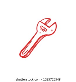 adjustable wrench doodle