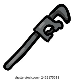 Adjustable Wrench Hand Drawn Doodle Icon