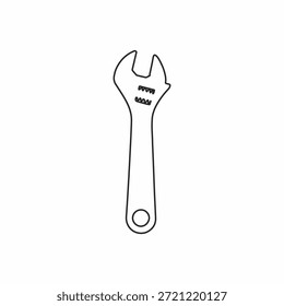 Llave ajustable contorno de la herramienta de mano