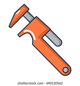 Adjustable wrench icon. Cartoon illustration of adjustable wrench vector icon for web design