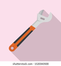 Adjustable wrench icon. Flat illustration of adjustable wrench vector icon for web design