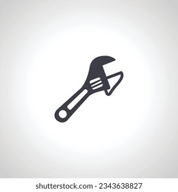 Monkey wrench glyph icon Royalty Free Vector Image