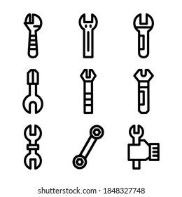 adjustable wrench icon or logo isolated sign symbol vector illustration - Collection of high quality black style vector icons
