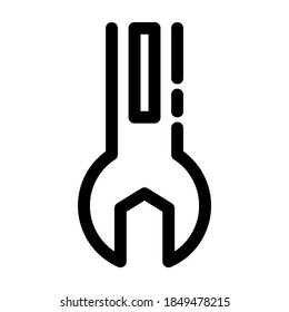 adjustable wrench icon or logo isolated sign symbol vector illustration - high quality black style vector icons
