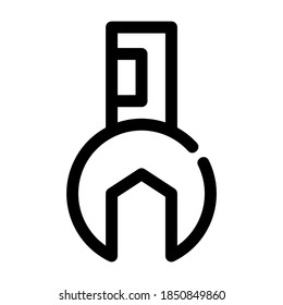 adjustable wrench icon or logo isolated sign symbol vector illustration - high quality black style vector icons
