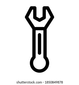 adjustable wrench icon or logo isolated sign symbol vector illustration - high quality black style vector icons
