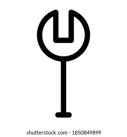 icono de llave ajustable o logotipo símbolo de signo aislado ilustración vectorial - iconos vectoriales de estilo negro de alta calidad

