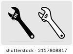 Adjustable wrench icon, Monkey wrench in vector illustration