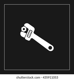 adjustable wrench icon. wrench sign