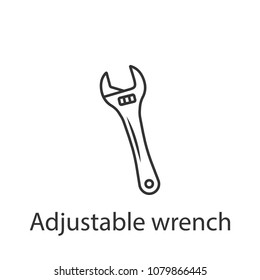 Adjustable wrench icon icon. Simple element illustration. Adjustable wrench icon symbol design from Construction collection set. Can be used in web and mobile on white background