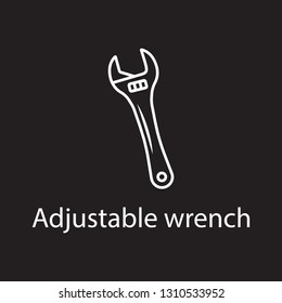 Adjustable wrench icon icon. Simple element illustration. Adjustable wrench icon symbol design from Construction collection set. Can be used in web and mobile