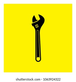 Adjustable wrench icon vector