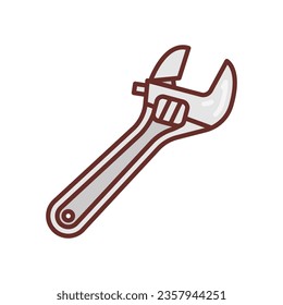 Adjustable Wrench icon in vector. Logotype