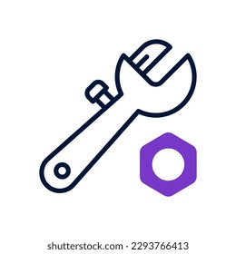 icono de llave inglesa ajustable para tu sitio web, móvil, presentación y diseño de logotipo.