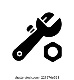 adjustable wrench icon for your website, mobile, presentation, and logo design.