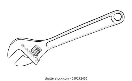 Adjustable Wrench illustration