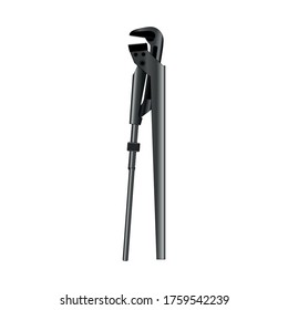 Llave ajustable. Imagen para diseño web con fondo blanco. Herramienta de mano.