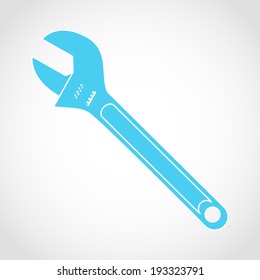 Adjustable Wrench Isolated on White Background