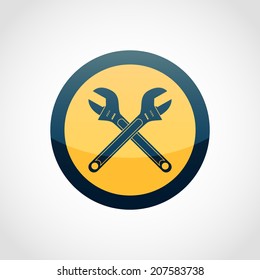 Adjustable Wrench Isolated on White Background