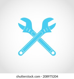 Adjustable Wrench Isolated on White Background