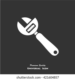 Adjustable wrench isolated vector icon
