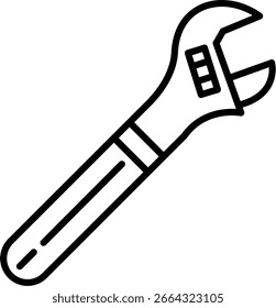 Design de ícone de vetor de linha de chave ajustável