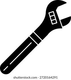 Adjustable wrench Line vector Icon Design