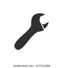 adjustable wrench. monochrome icon